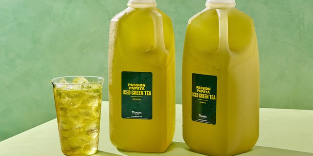 Passion Papaya Iced Green Tea - Two half gallon containers