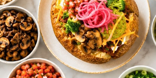 Build-Your-Own Loaded Baked Potato & Chili Bar