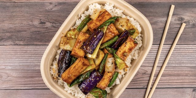 Sesame Tofu Rice Bowl