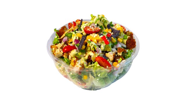 Individual Southwestern Crispy Chicken Salad