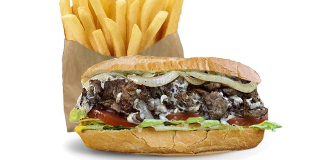 Steak & Cheese Sub & Fries