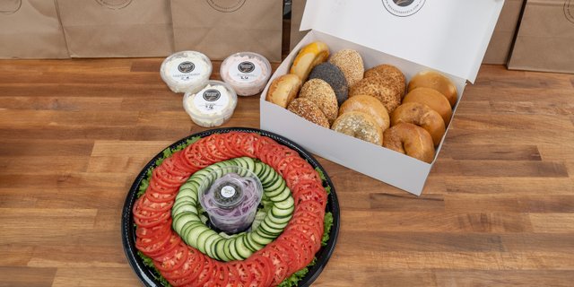Bagels, Schmear & Veggie Tray