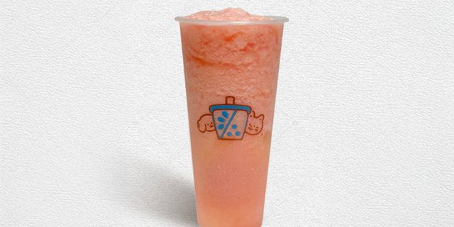 Watermelon Green Tea Slush W/ Crystal Boba