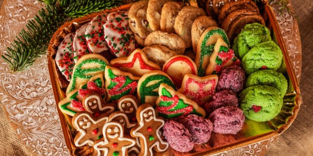 Large Christmas Cookie Platter