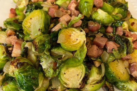 Roasted Brussel Sprouts & Pancetta