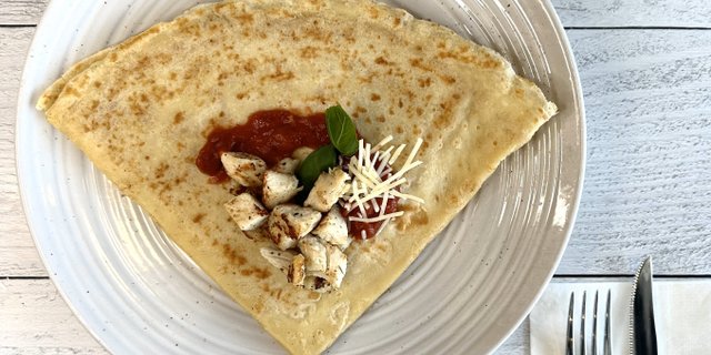 Chicken Parmesan Crepe