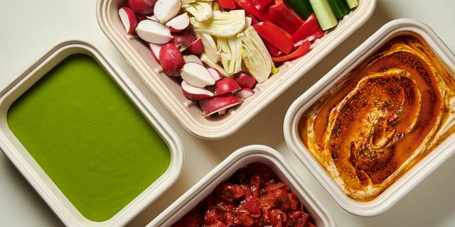 Crudite Tray w/ Three Dips