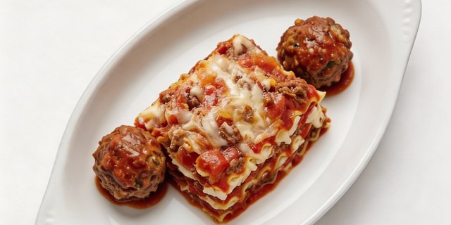 Lasagna w/ Two Meatballs