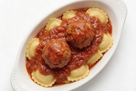 Ravioli w/ Two Meatballs