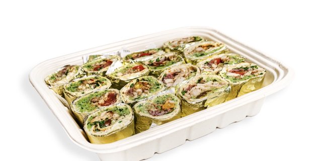 Tahini Yogurt-Caesar Wrap Tray