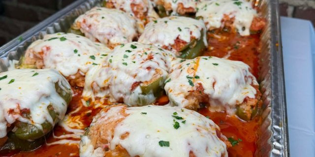 Stuffed Peppers w/ Cauliflower Rice