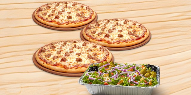 Pizza Salad Bread Bundle