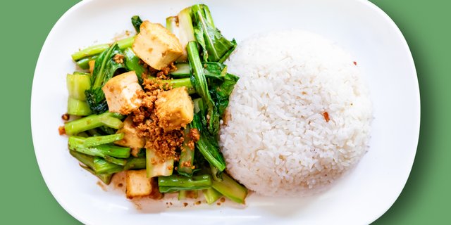 Vegan Yu-Choy Stir Fry With Tofu