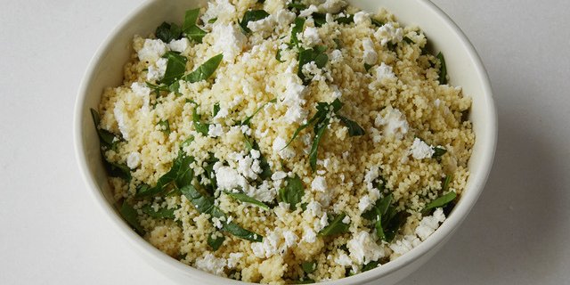 Couscous w/ Spinach & Feta Salad