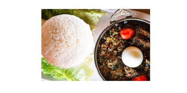 Spinach Stew & Rice