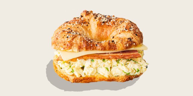 Everything Croissant Breakfast Sandwich w/ Bacon