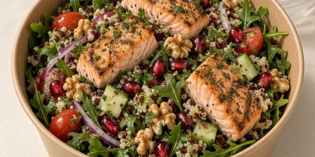 Salmon Tabbouleh Salad