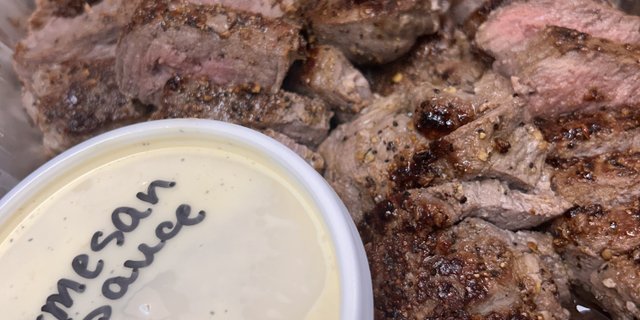 Sliced Parmesan Sirloin Steak