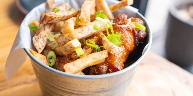 Chicken Wings & Taro Fries