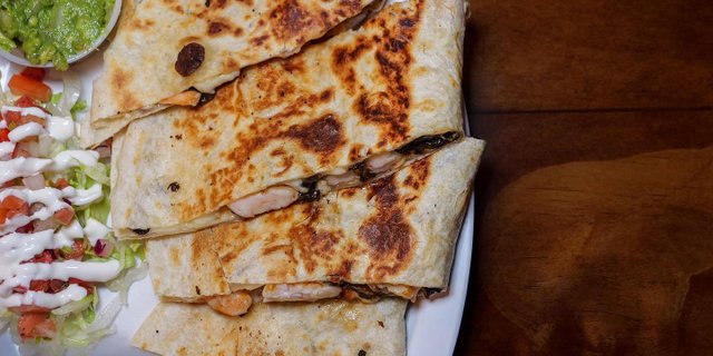 Shrimp & Mushrooms Quesadilla