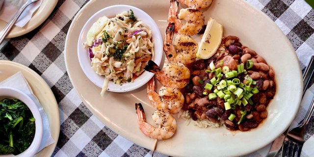 Grilled BBQ Shrimp Plate