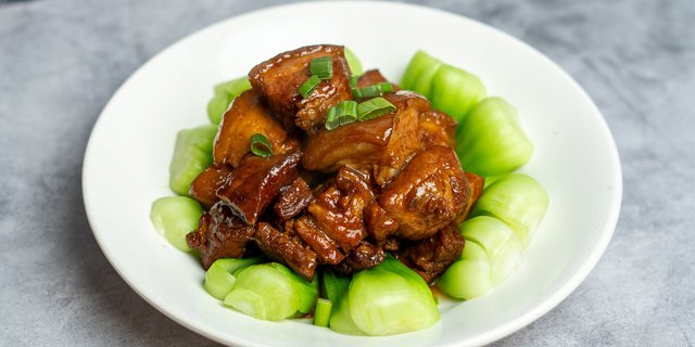 Braised Pork Belly w/ Bok Choy
