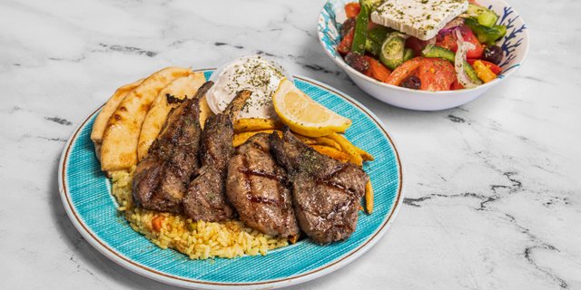 Grilled Lamb Chops Plate