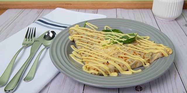 Chicken Alfredo Crepe