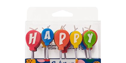 Happy Birthday Balloon Candles