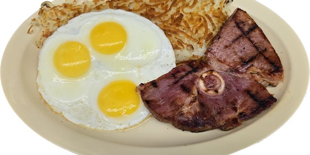 Ham Steak & Eggs