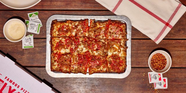 Detroit-Style Italian Sausage & Onion Pizza