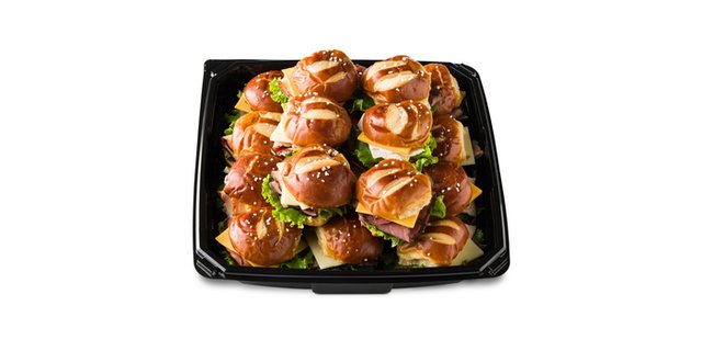 Pretzel Slider Snack Square Platter