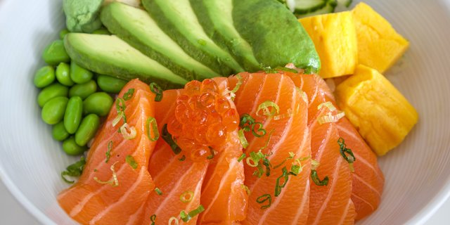 Salmon Chirashi Sushi Rice Bowl