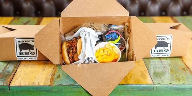 Pulled Smoked Pork Sandwich Sack Lunch