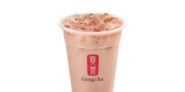 Cold Strawberry Milk Tea