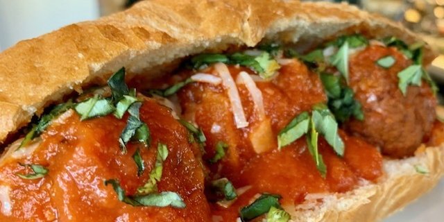 Messy Meatball Panini