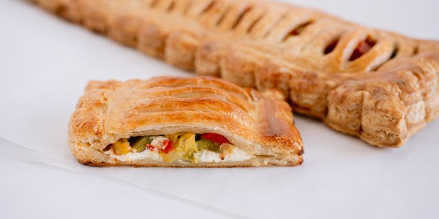 Seasonal Vegetable Jalousie Puff Pastries