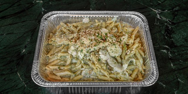 Chicken Penne Pesto & Pine Nuts