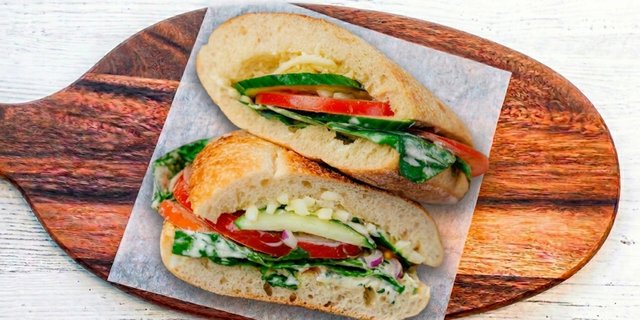 Vegetable Basil Ranch w/ Provolone Sandwich