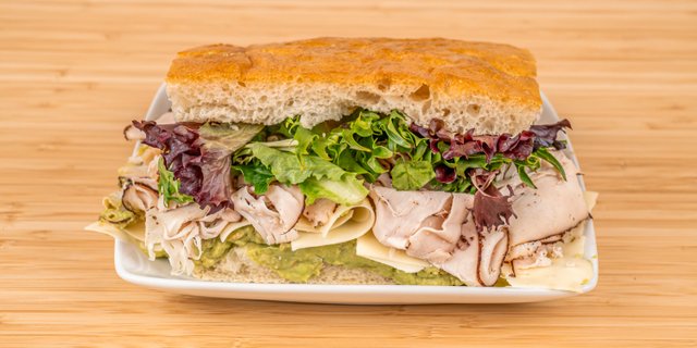 Roasted Turkey Focaccia Sandwich