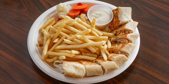 Arabic Chicken Shawarma Plate