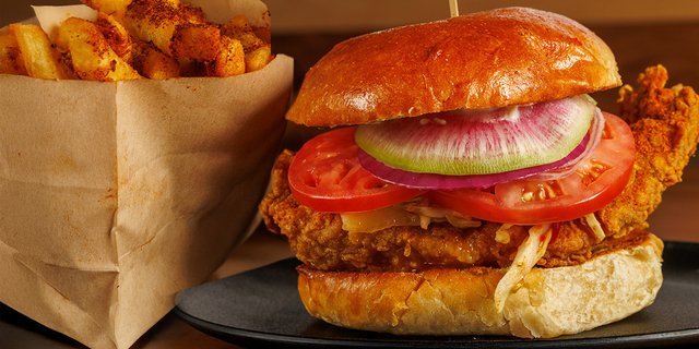 The Chicken Burn Burger Combo