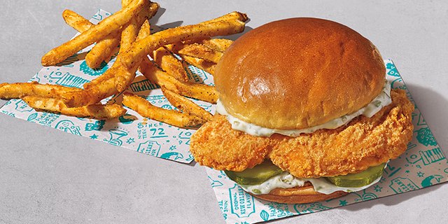 Flounder Fish Sandwich Boxed Meal