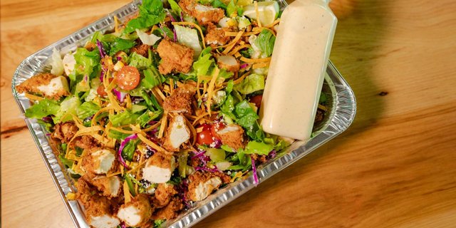 Pickle Fried Chicken Salad