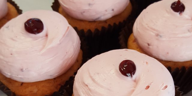 Large Strawberry Cupcakes