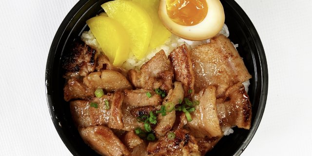 Grilled Miso Pork Belly Bowl