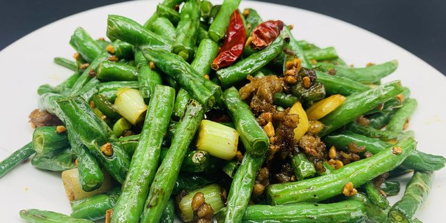 Sauteed String Beans W/ Minced Pork