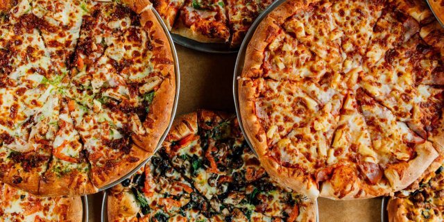 6 Large Gourmet Pizzas