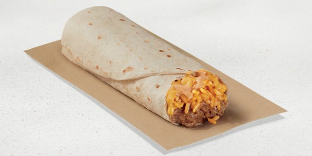 Cheesy Bean & Rice Burrito