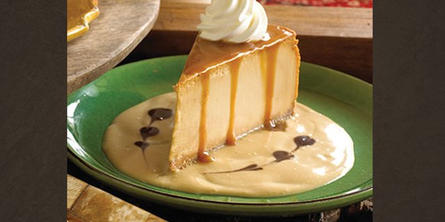 Slice of Dulce De Leche Cheesecake